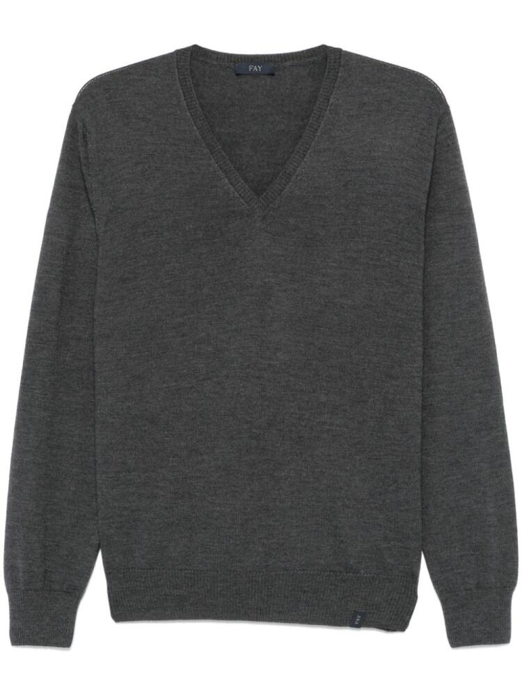 Fay virgin-wool sweater - Grey Cover