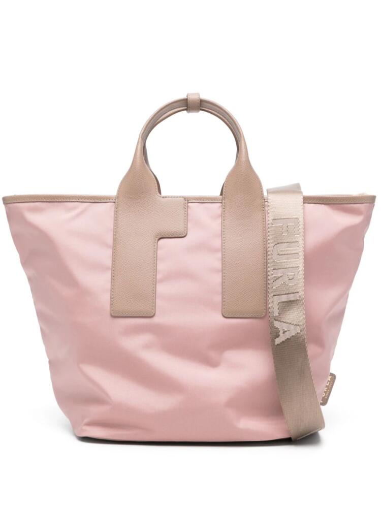 Furla large Piuma tote bag - Pink Cover