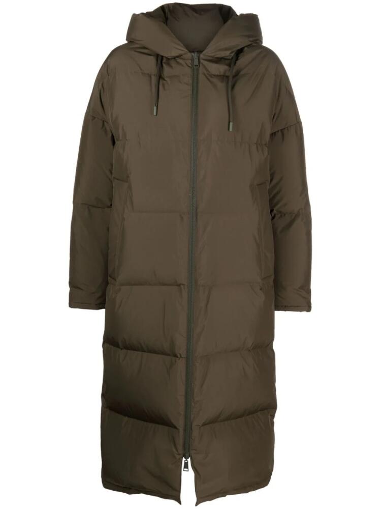 Yves Salomon hooded feather-padded coat - Green Cover