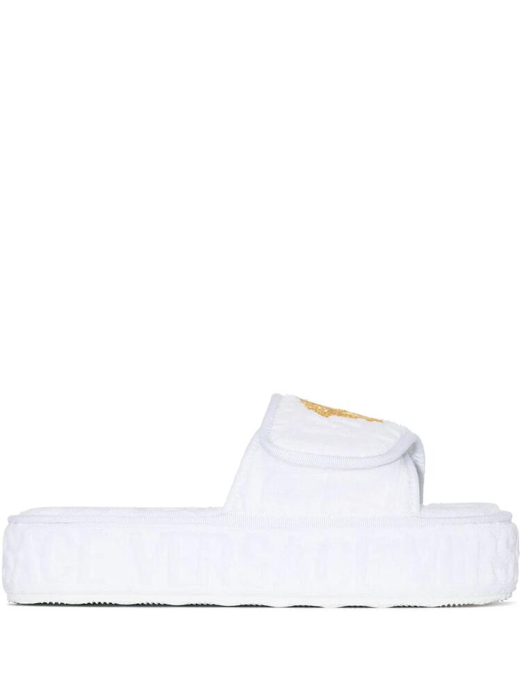 Versace Medusa Head platform slippers - White Cover