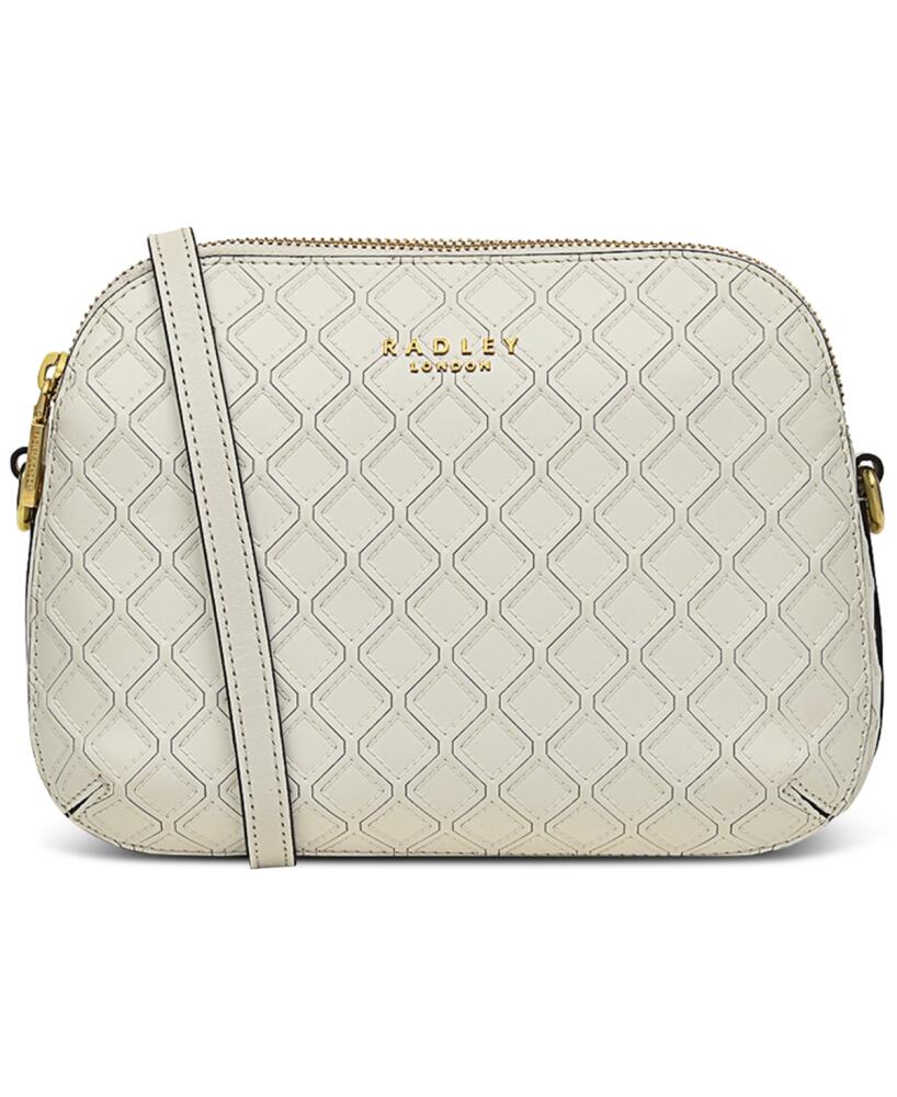 Radley London Dukes Place Embossed Leather Zip-Top Crossbody - White Cover