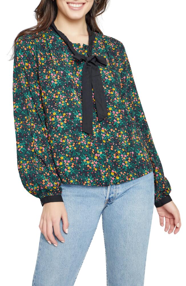 Lost + Wander Madeline Floral Long Sleeve Top in Black Multi Floral Cover