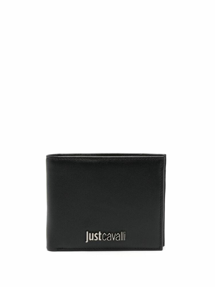 Just Cavalli logo-lettering bi-fold wallet - Black Cover