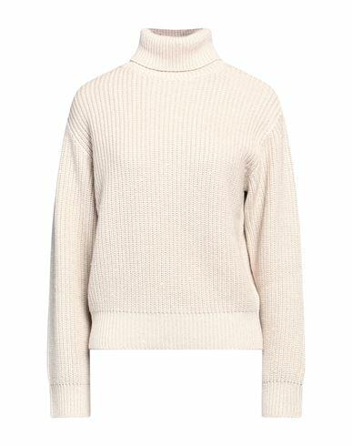 Brunello Cucinelli Woman Turtleneck Beige Cashmere, Silk Cover