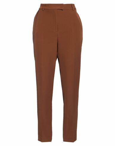 Manila Grace Woman Pants Brown Polyester, Elastane Cover