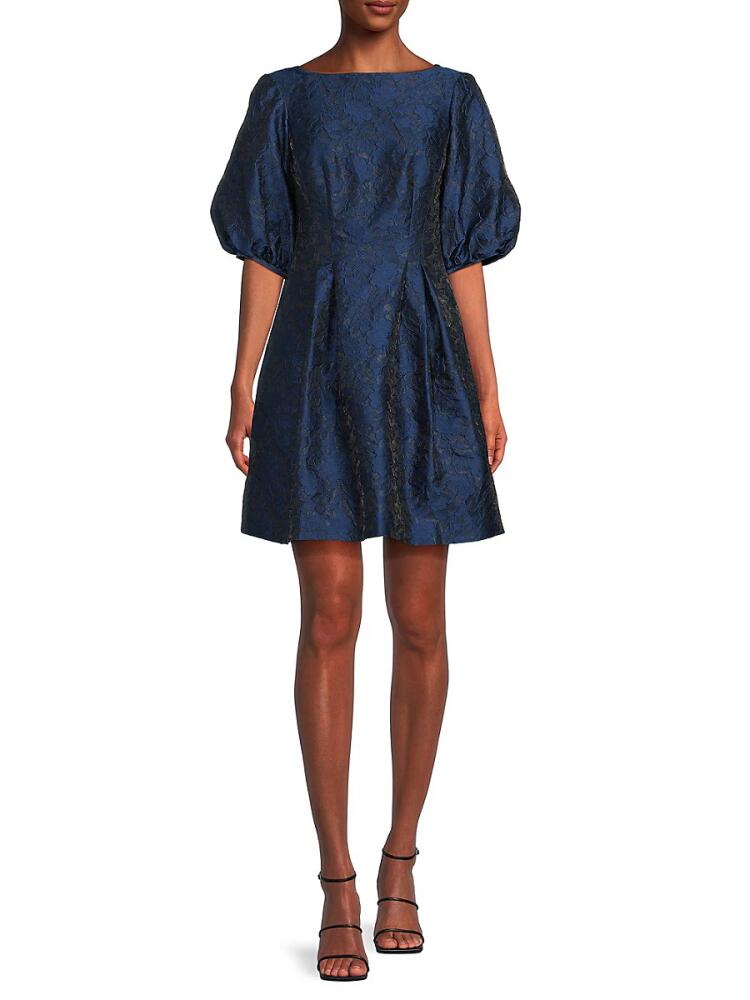 Vince Camuto Women's Textured Mini Dress - Navy Cover