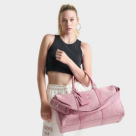 Jordan Monogram Duffel Bag (40L) in Pink/Pink 100% Polyester/Jacquard Cover