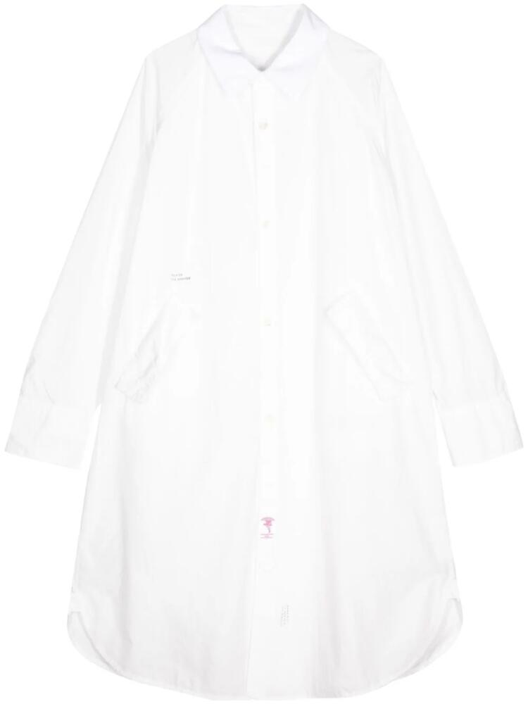 Undercover oversize-design buttoned midi coat - White Cover