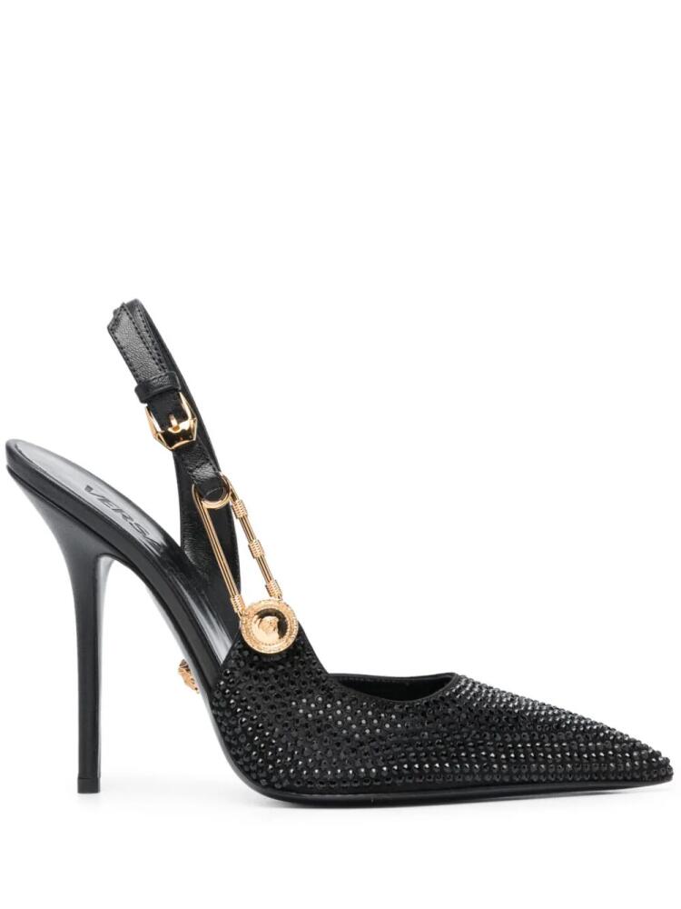 Versace Safety Pin 125mm slingback pumps - Black Cover