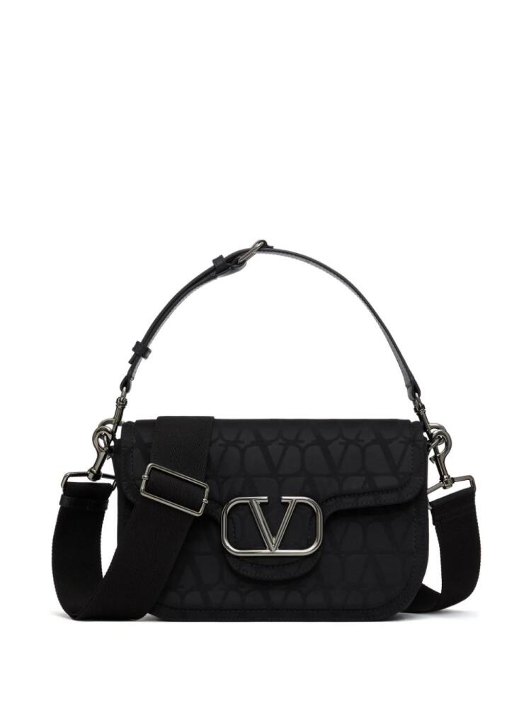 Valentino Garavani VLogo Signature canvas shoulder bag - Black Cover