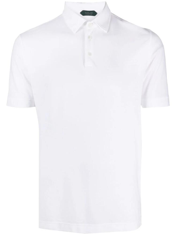 Zanone short-sleeve cotton polo shirt - White Cover