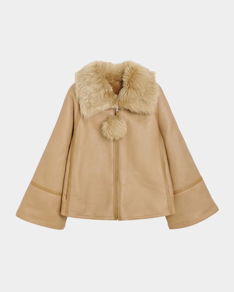 By Malene Birger Odellies Reversible Leather and Shearling Coat Cover