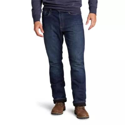 Eddie Bauer Men's Fleece-Lined Flex Jeans - Straight Cover