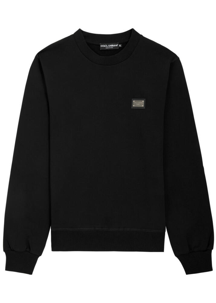 Dolce & Gabbana Logo Cotton Sweatshirt - Black Cover