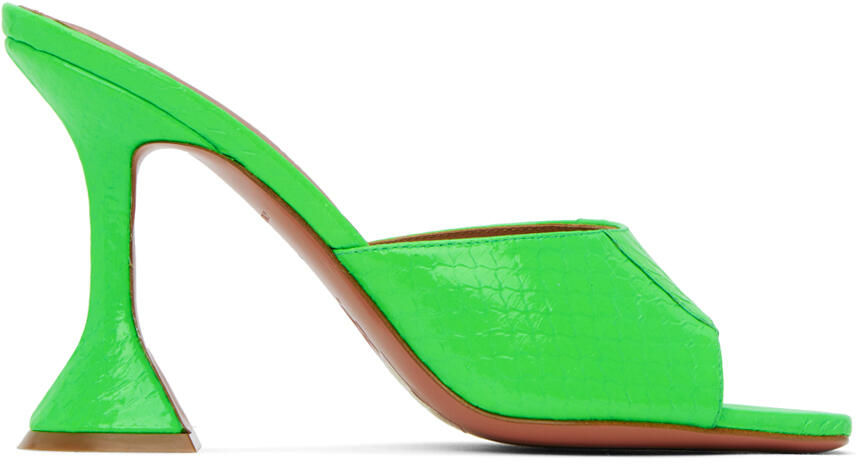 Amina Muaddi Green Lupita Heeled Sandals Cover