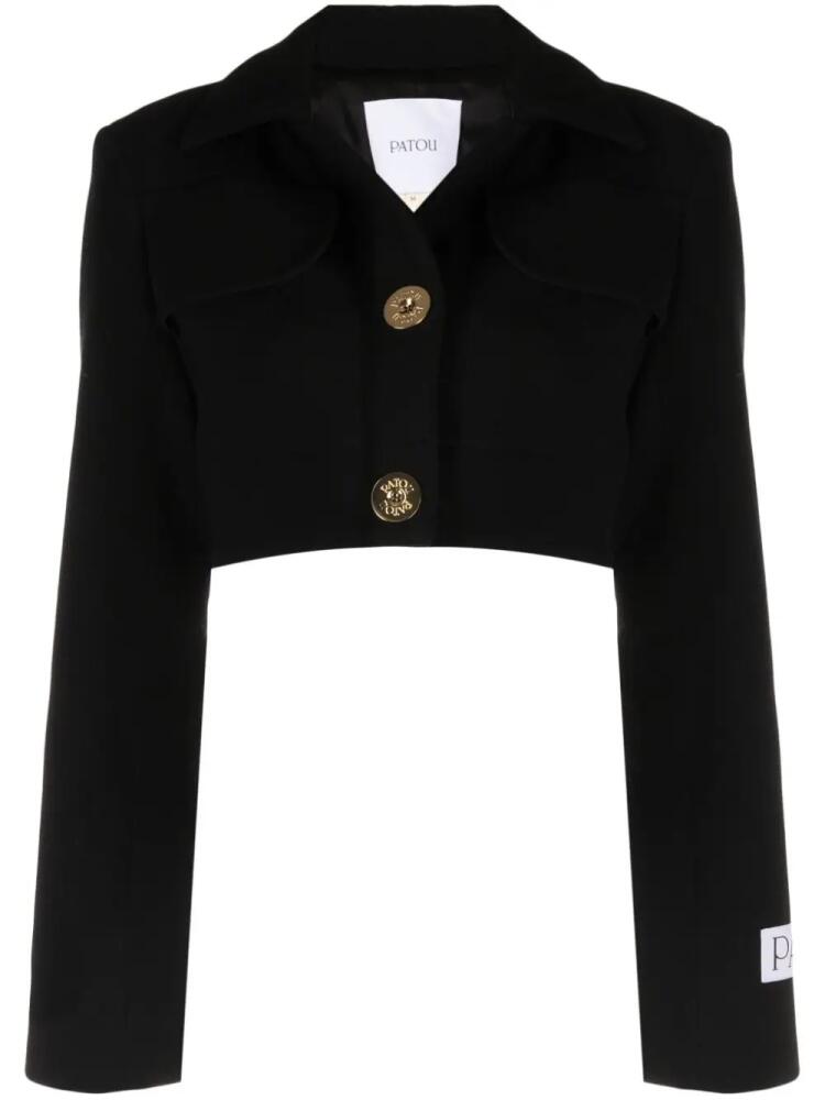 Patou cropped wool blazer - Black Cover