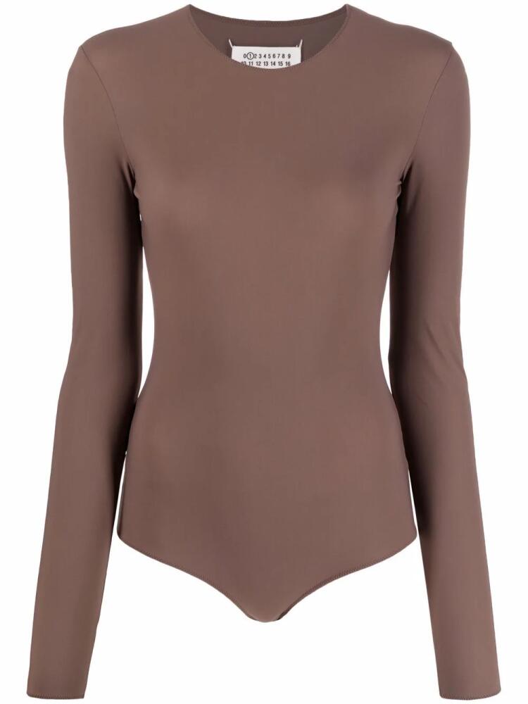 Maison Margiela round-neck jersey bodysuit - Brown Cover