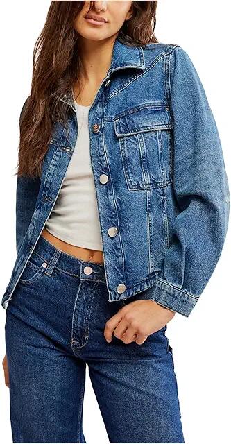 Free People Jade Denim Jacket (High Dive) Women's Vest Cover