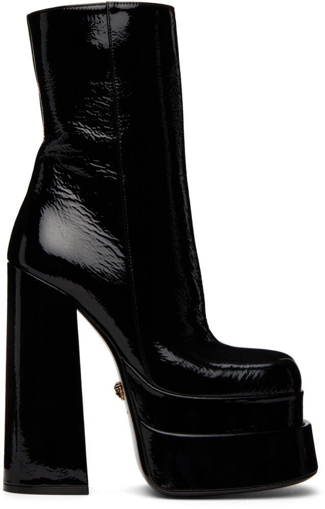 Versace Black Aevitas Platform Boots Cover