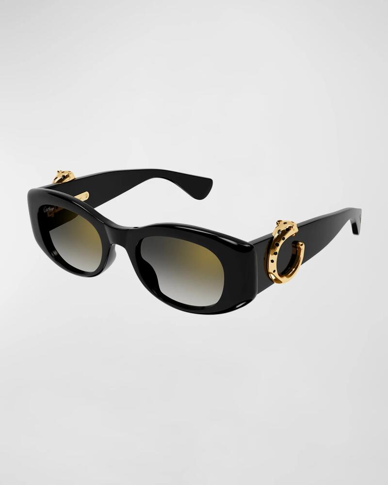 Cartier Panther C-Logo Acetate Cat-Eye Sunglasses Cover