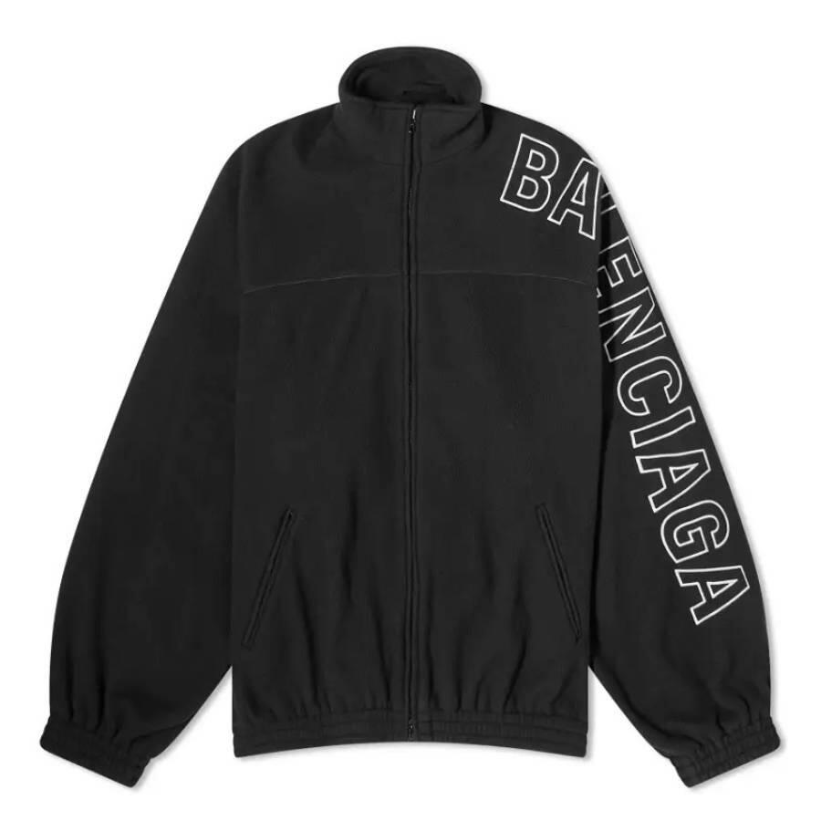 Balenciaga Logo Outline Tracksuit Jacket In Black Cover