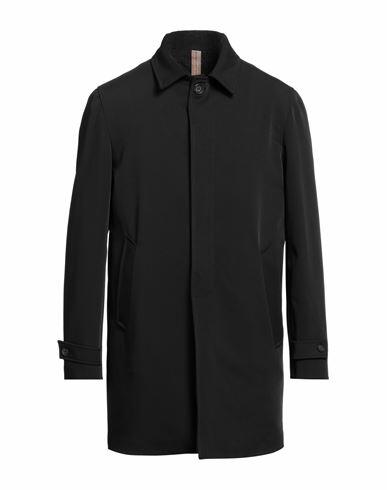 Squad² Man Overcoat & Trench Coat Black Polyester, Lycra Cover