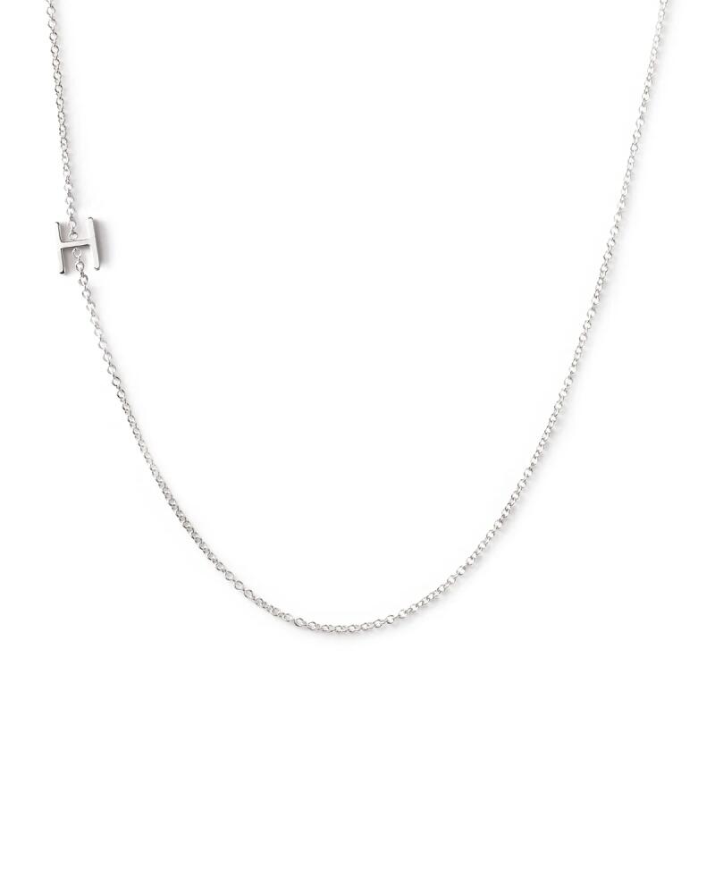 Maya Brenner Designs 14k White Gold Mini Letter Necklace Cover