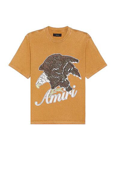 Amiri Eagle Tee in Brown Cover