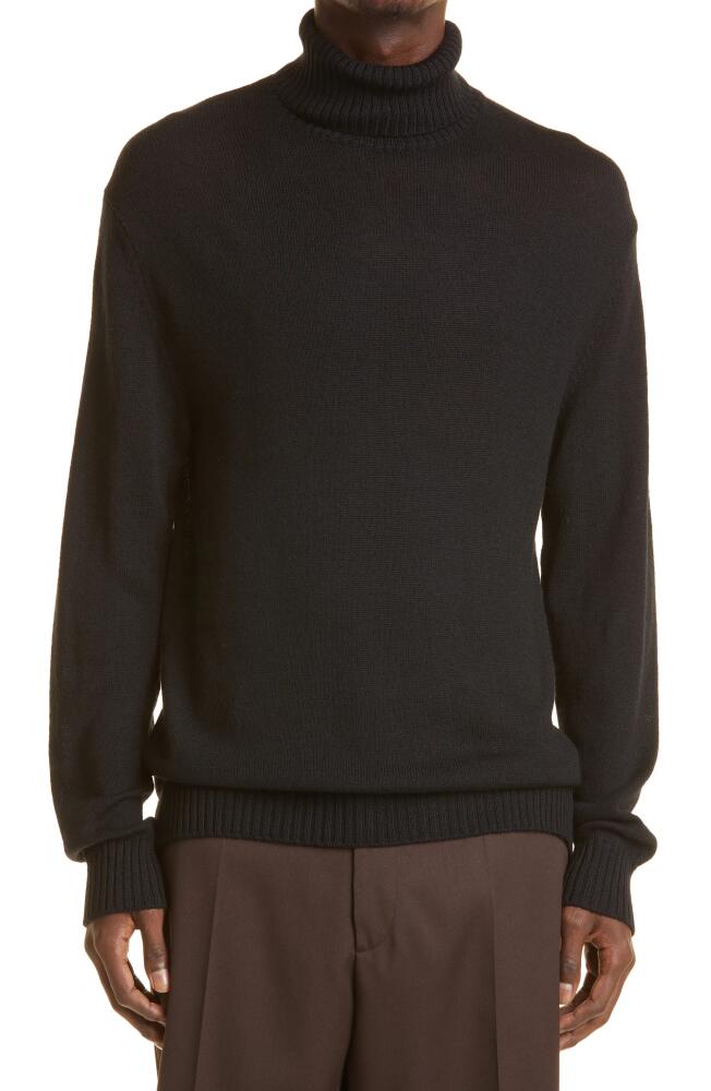 Jil Sander Men's Wool Turtleneck Sweater in Black Cover