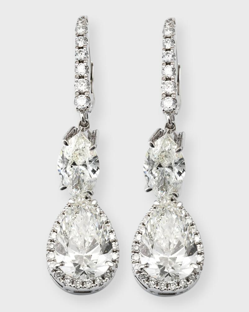 Neiman Marcus Lab Grown Diamonds Lab Grown Diamond 18K White Gold Dangle Earrings Cover