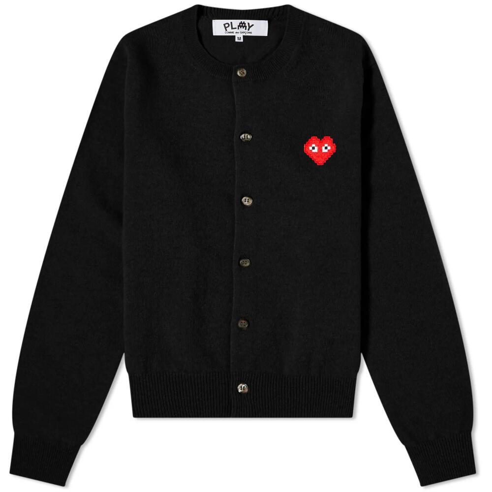 Comme des Garçons Play Women's Invader Heart Cardigan in Black Cover