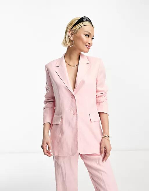 & Other Stories linen blazer in pink - part of a set Cover