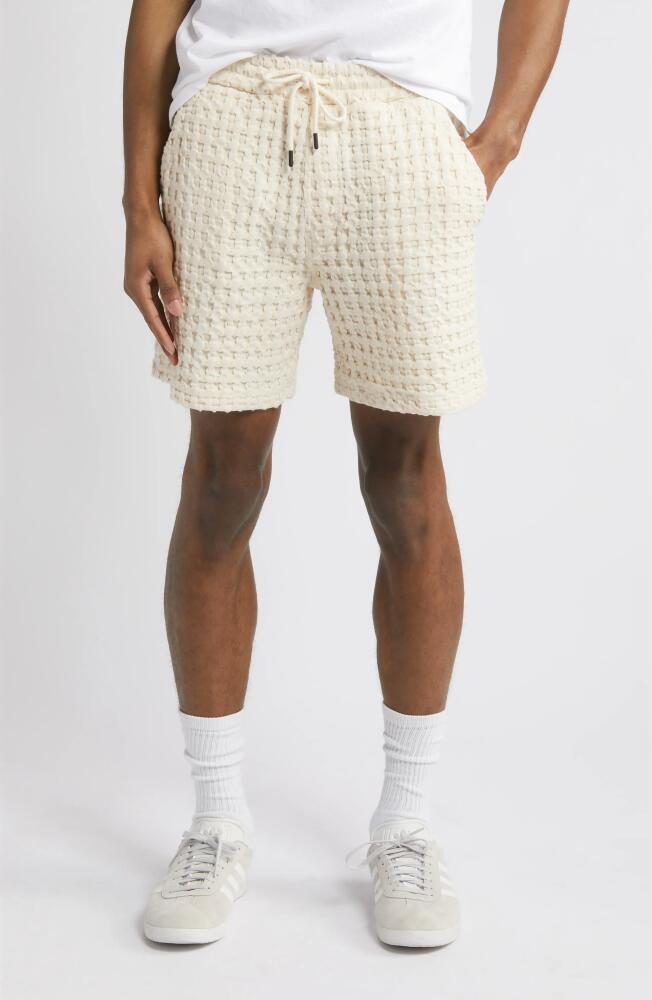 OAS Porto Waffle Knit Cotton Shorts in Off White Cover