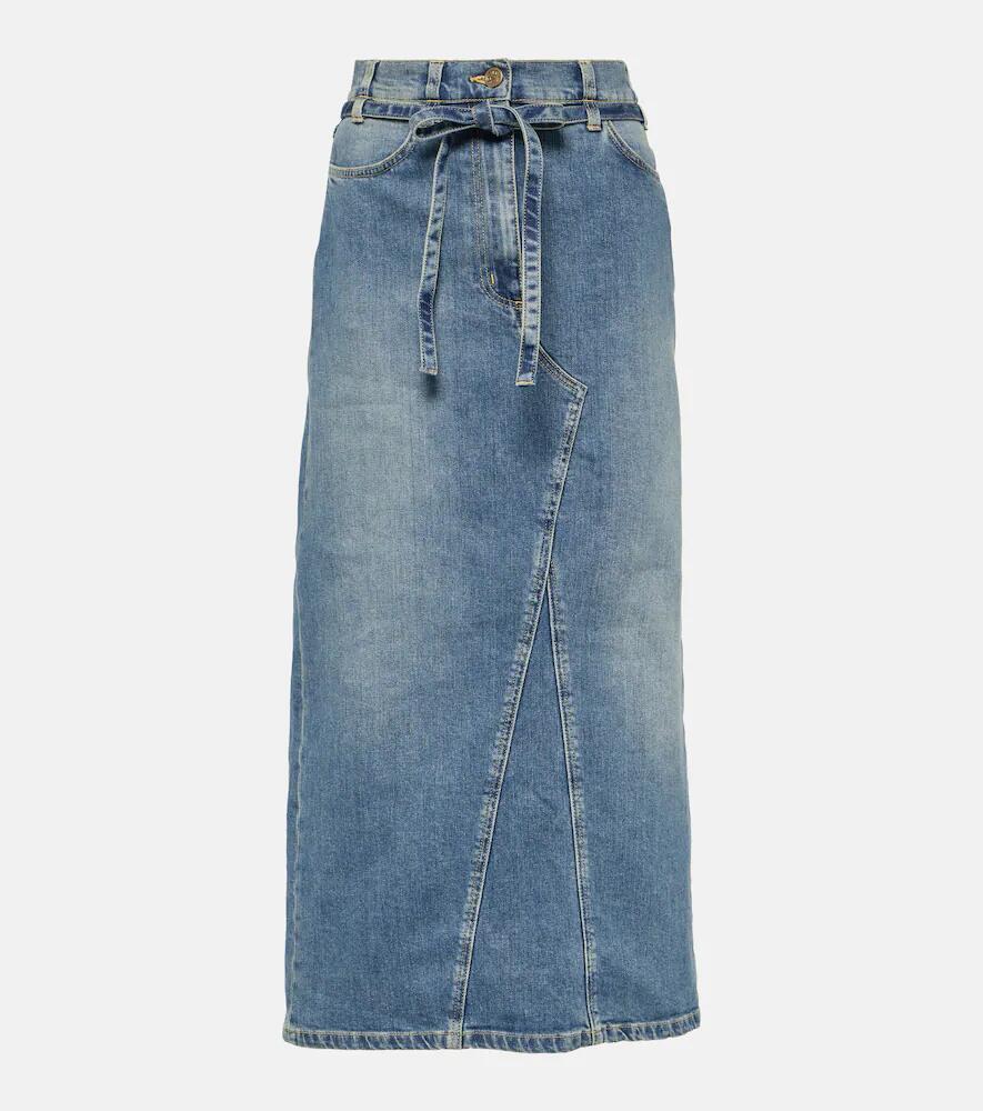 Altuzarra High-rise denim midi skirt Cover