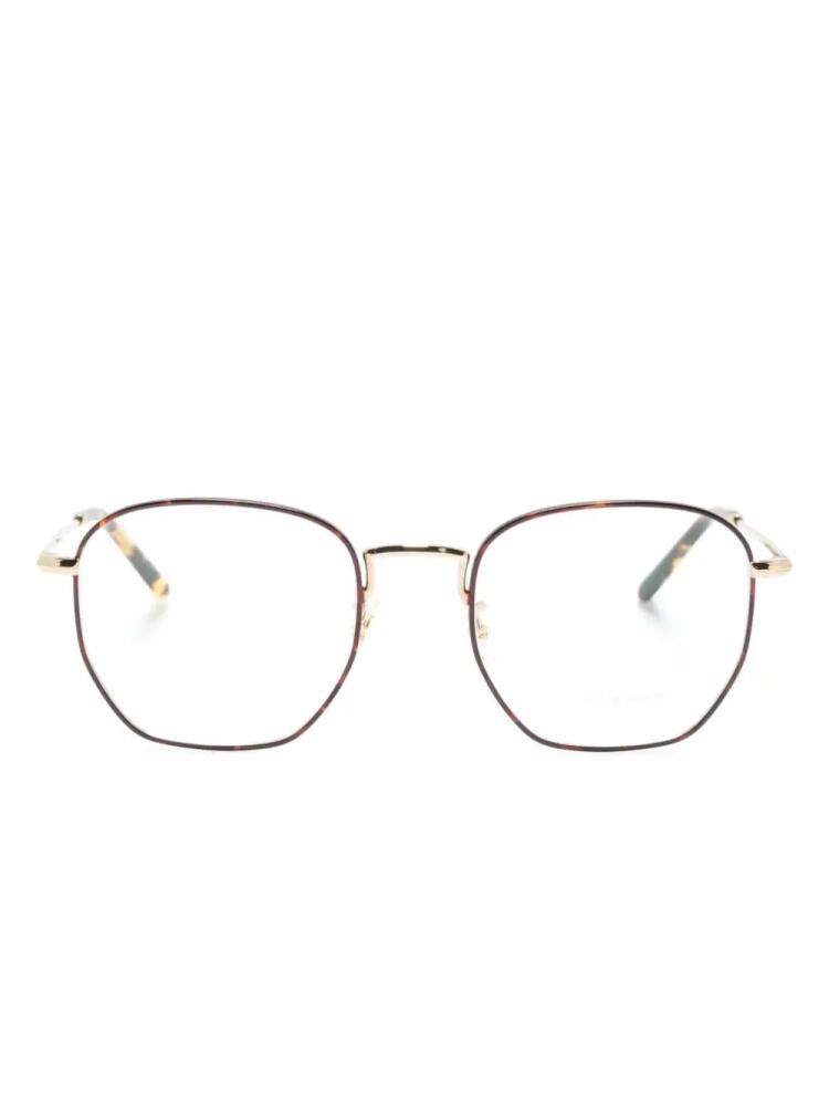 Oliver Peoples geometric-frame glasses - Brown Cover