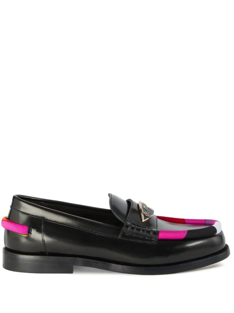 PUCCI logo-plaque leather loafers - Black Cover