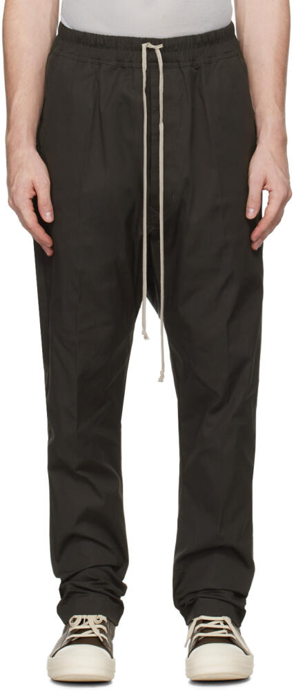 Rick Owens Gray Porterville Drawstring Long Trousers Cover