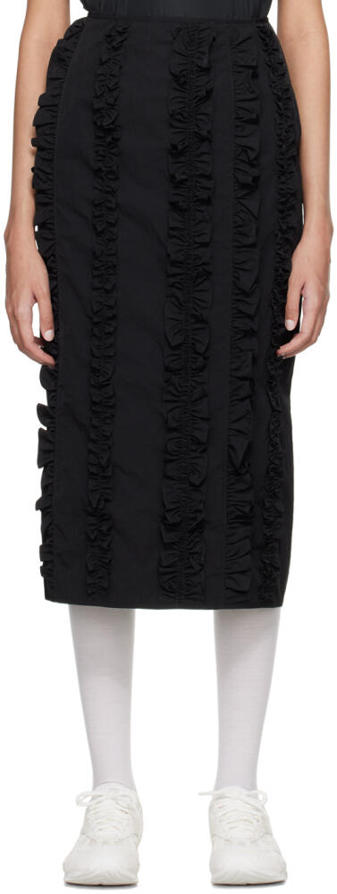 Cecilie Bahnsen Black Ocean Midi Skirt Cover