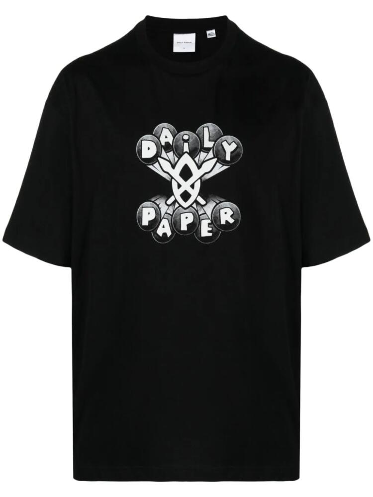 Daily Paper Omar logo-print cotton T-shirt - Black Cover