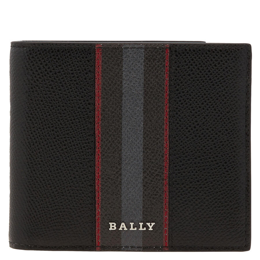 Bally Mens Brasai Leather Wallet In Black Cover