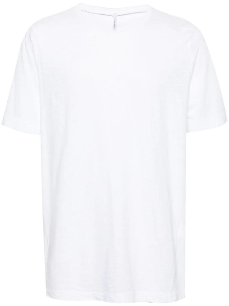 Transit panelled cotton T-shirt - White Cover