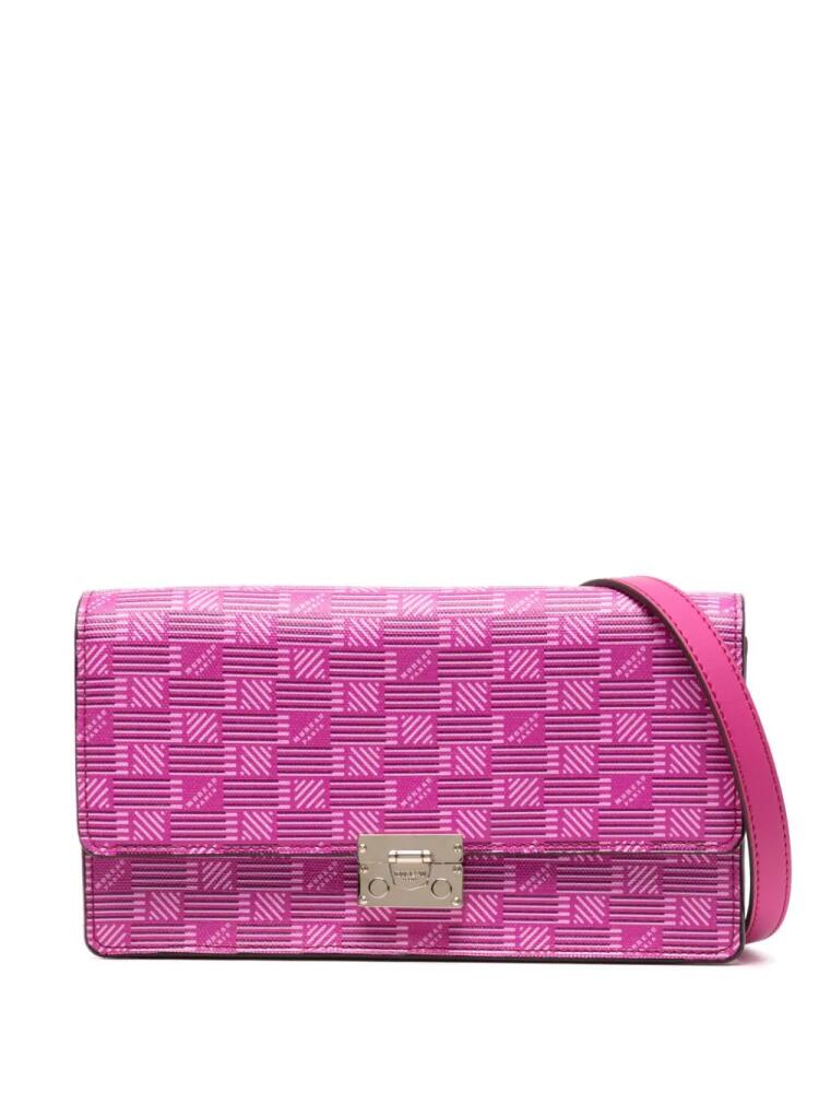 Moreau Gigi monogram-pattern leather shoulder bag - Pink Cover