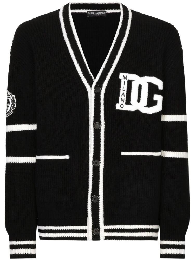 Dolce & Gabbana intarsia-knit cardigan - Black Cover