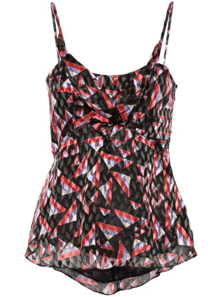 ISABEL MARANT Kalisia geometric-print tank top - Black Cover