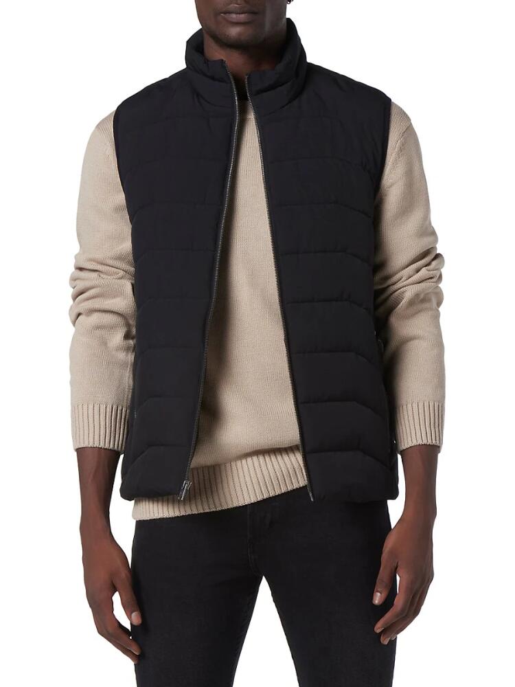 Andrew Marc Men's Garrick Mockneck Quilted Vest - Black Cover