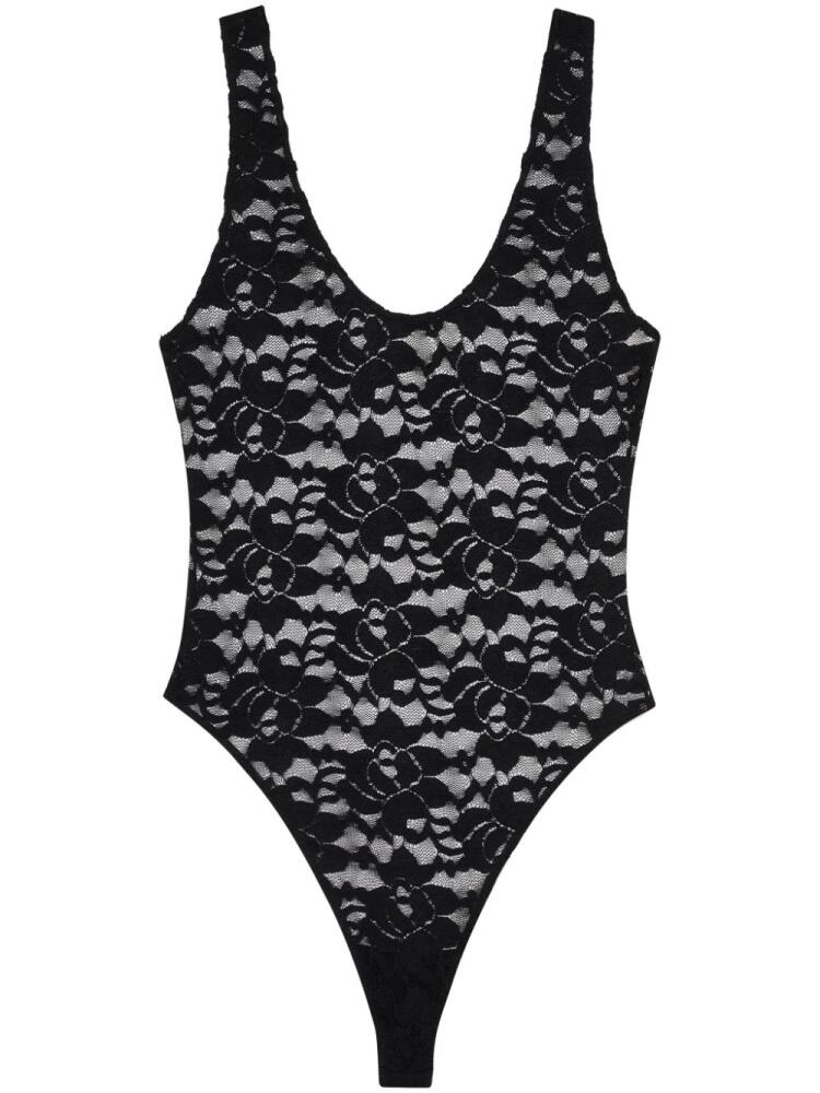 ANINE BING Alysha floral-lace bodysuit - Black Cover