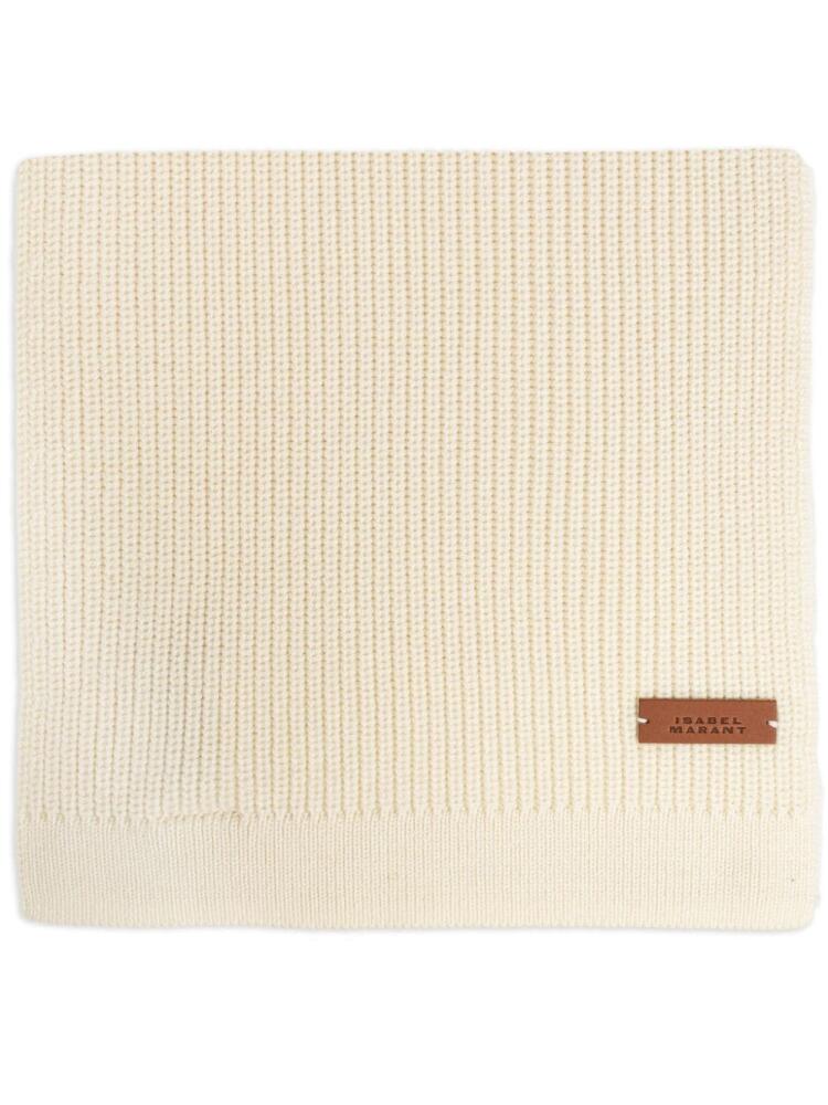 ISABEL MARANT ribbed-knit scarf - Neutrals Cover