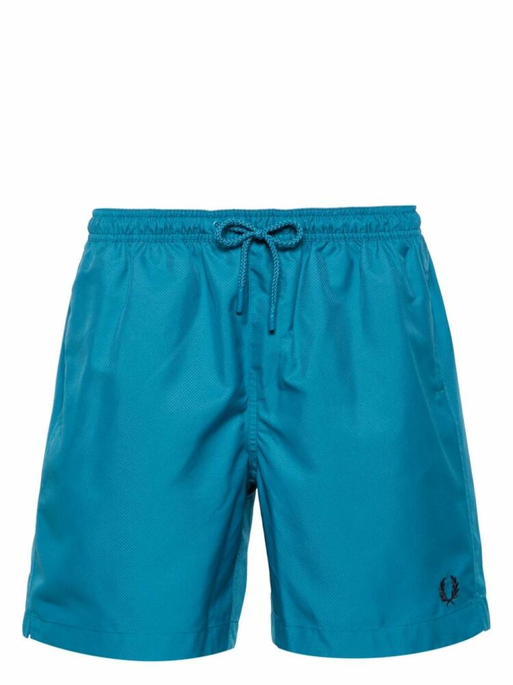 Fred Perry mid-rise swim shorts - Blue Cover