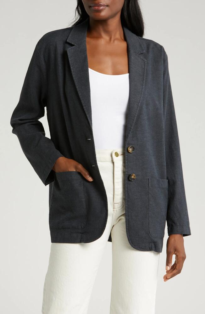 Marine Layer Flora Hemp Blend Blazer in Navy Cover