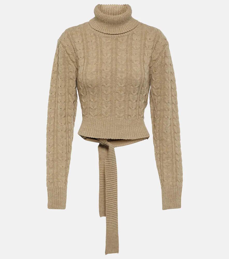 MM6 Maison Margiela Cropped wool-blend sweater Cover